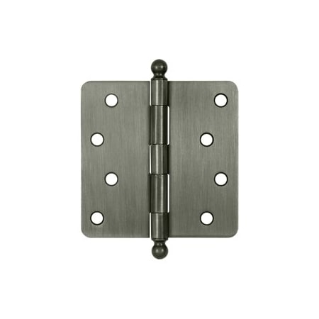 Deltana S44R415A-BT 1/4 Radius Ball Tip Door Hinge Antique Nickel, 10PK S44R415A-BT-XCP10
